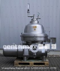 MSB 200-01-076 GEA Westfalia Separator Centrífugas de discos